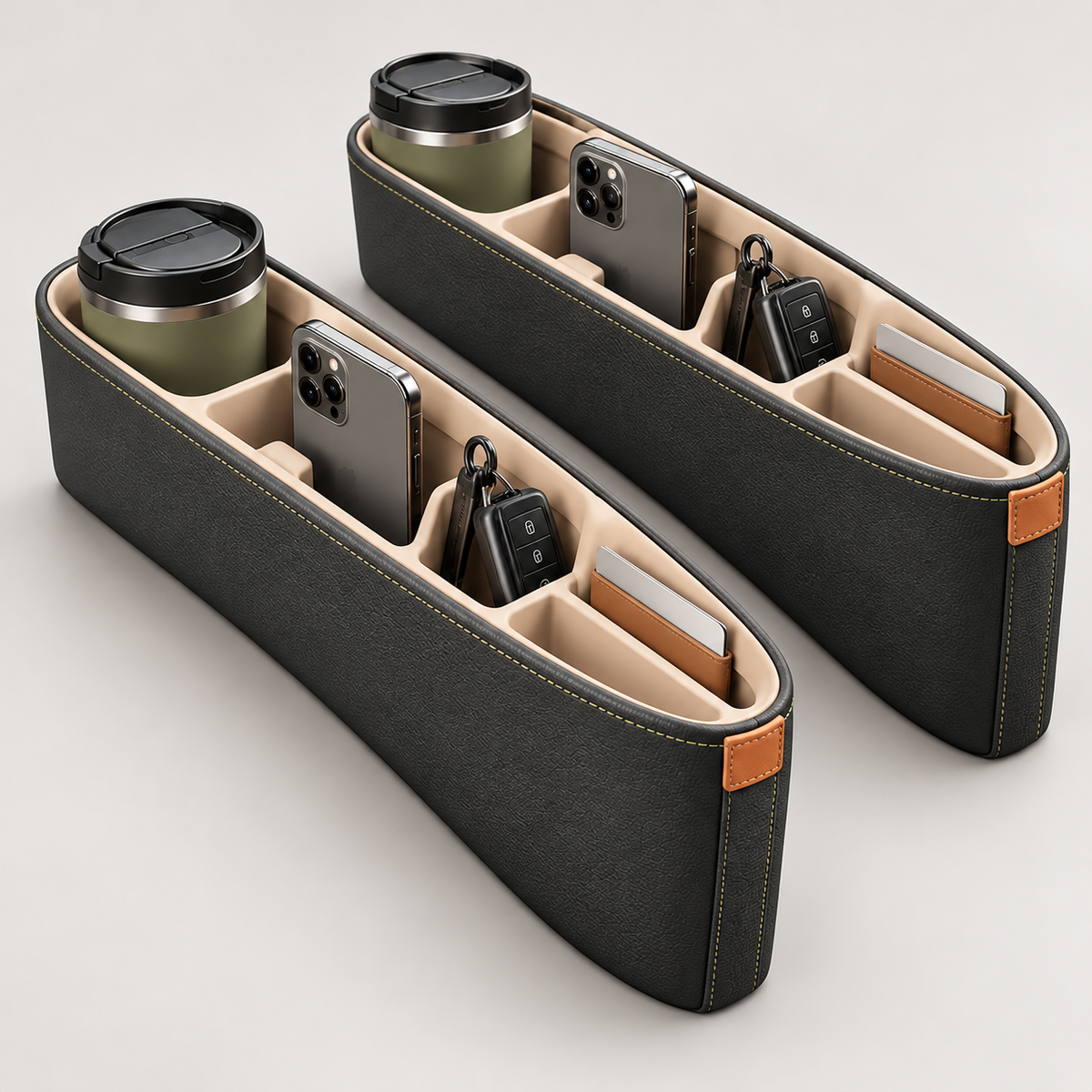 Velorqina Side-by-Side Seat Gap Organizers
