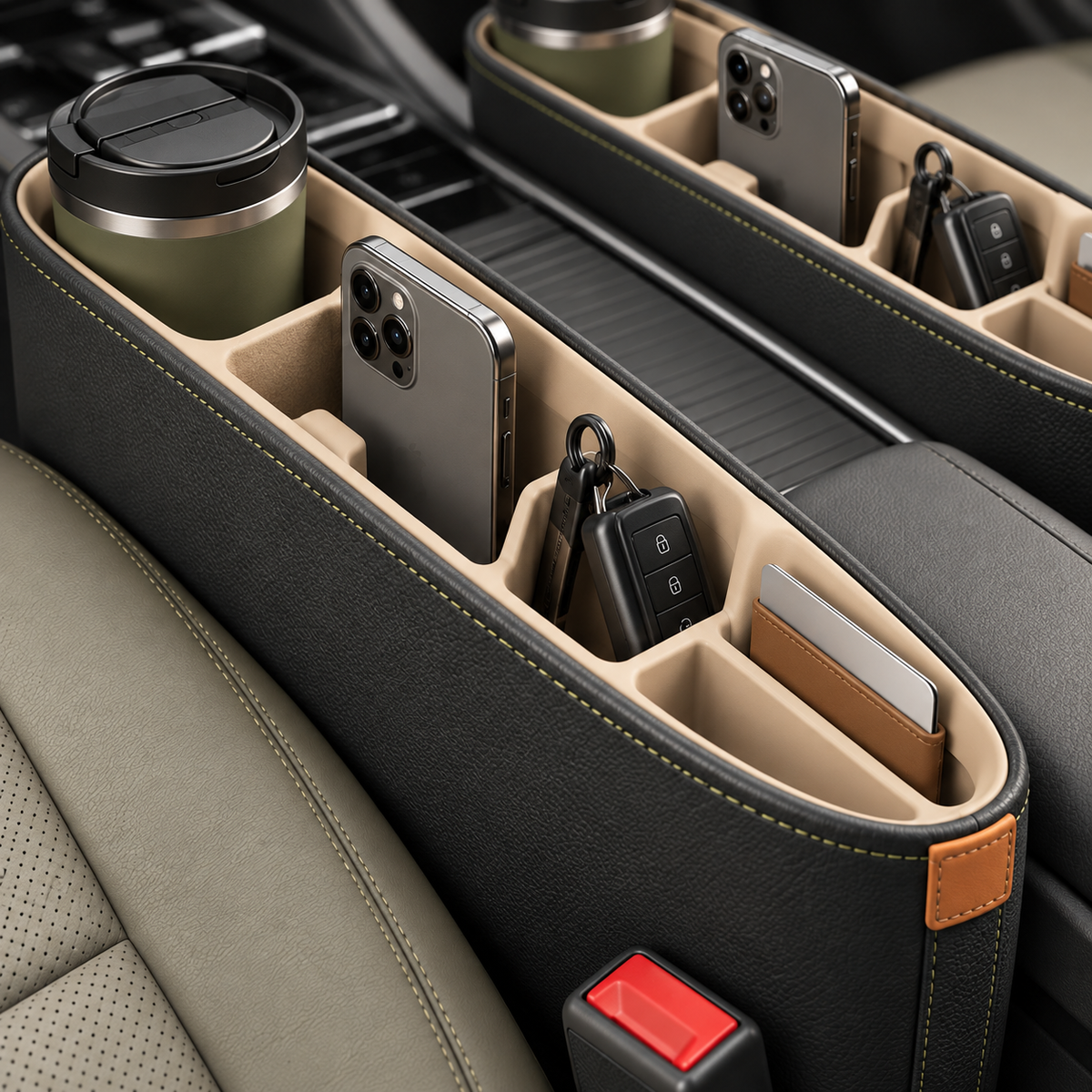 Velorqina Side-by-Side Seat Gap Organizers