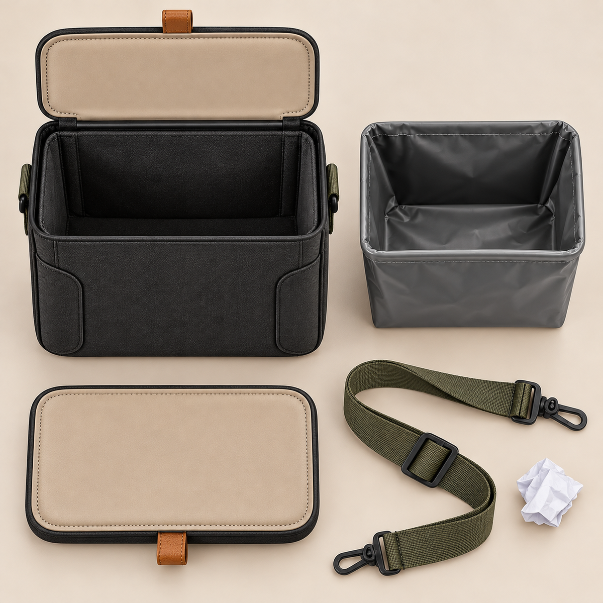 Velorqina Tidy Ride Car Trash Bin