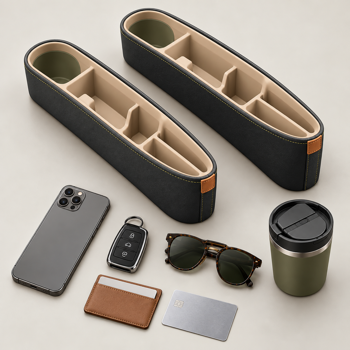 Velorqina Side-by-Side Seat Gap Organizers